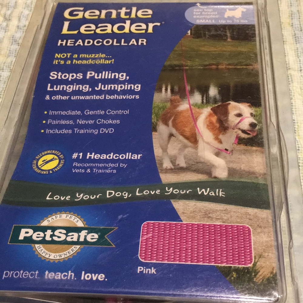 Gentle Leader Dog Headcollar  NEW Includes CD Not a Muzzle Pink Sz Small 0-25lbs - Picture 4 of 7